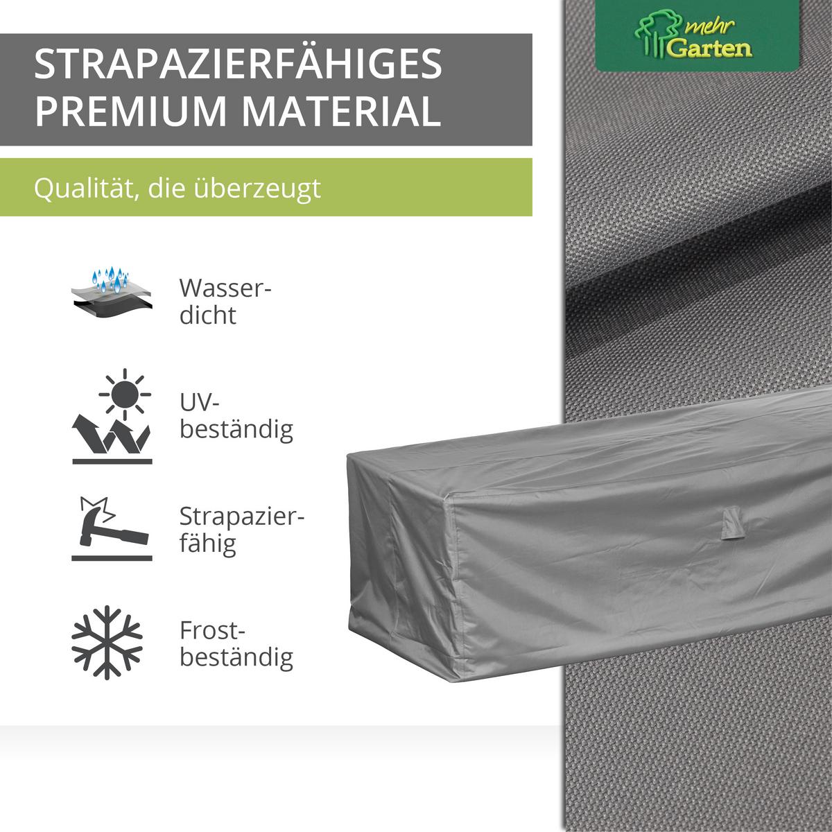 SCHUTZHÜLLE für Loungesofa SHP-20112 - Grau, Kunststoff (245/80/100cm) - mehr Garten