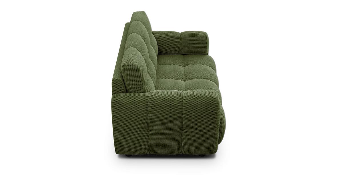SOFA MELLOW 2-Sitzer, olive - Schwarz/Grün, Holz/Textil (153/87/98cm) - Wozimo