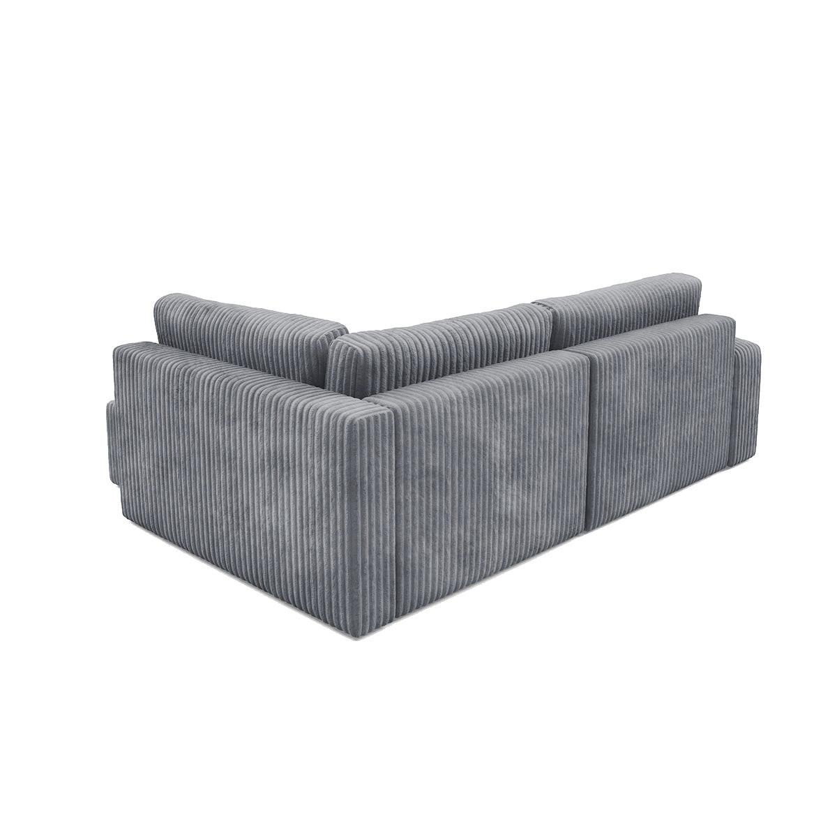 ECKSOFA Angela 4 Sitzplätze Dunkelgrau - Grau, Holz (245/182cm) - Petits-meubles