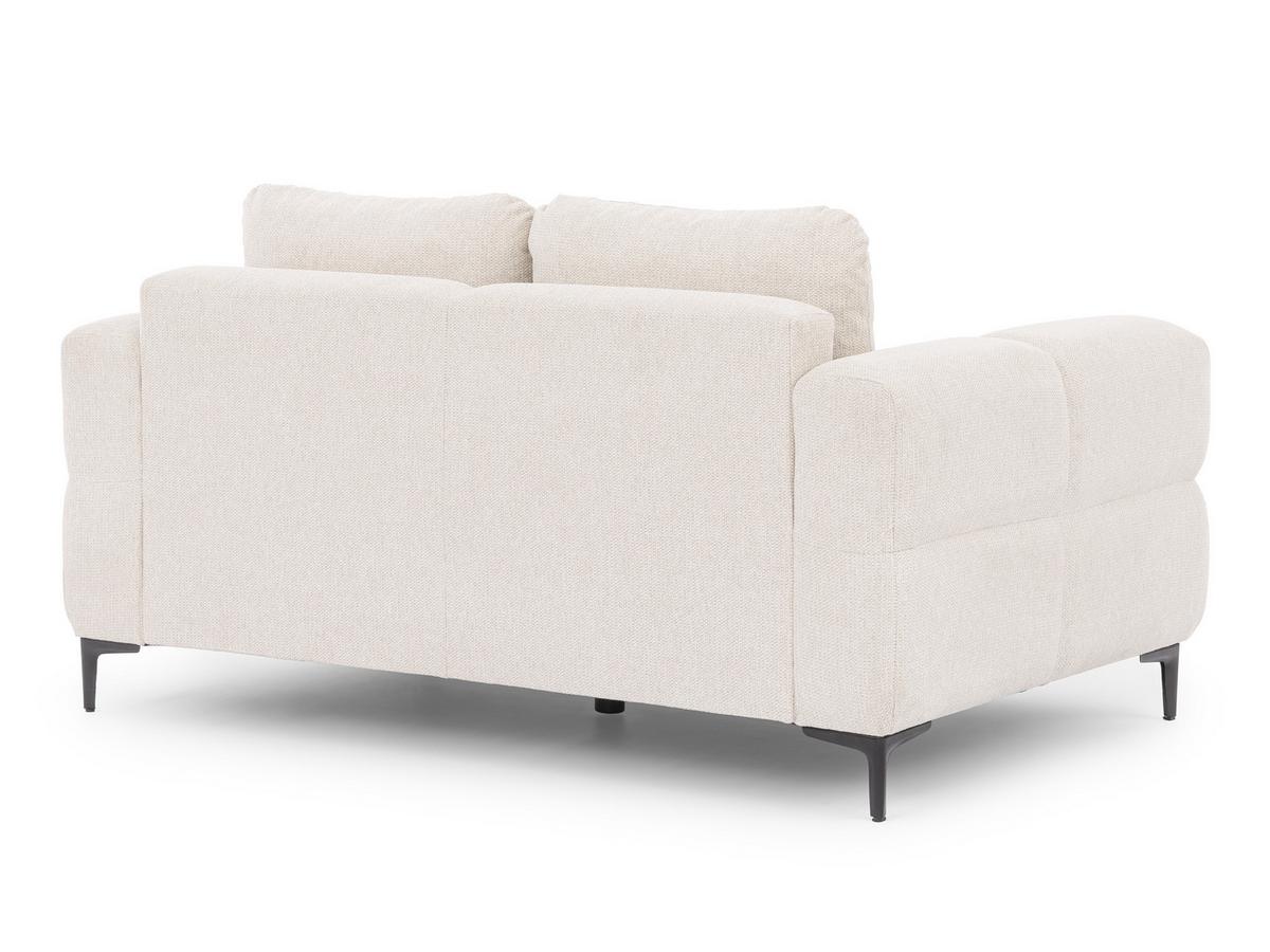 2-SITZER-SOFA Cardea in Bubble-Optik aus weichem Creme Strukturstoff mit hohem Sitzkomfort - Creme/Schwarz, Holz/Textil (154/80/97cm) - S-Style Möbel