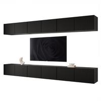 TV-LOWBOARD ANGEL VI mit LED-Beleuchtung, 300 cm Schwarz - Schwarz, Holzwerkstoff (300/36/40cm) - Idohome