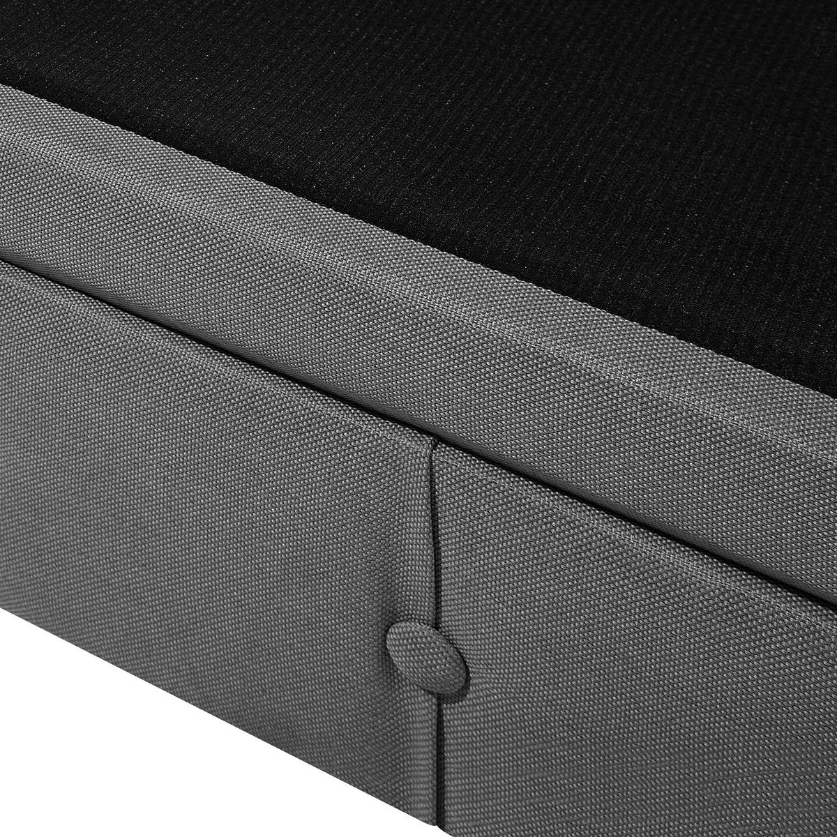 SESSEL Polsterbezug hellgrau Chesterfield - Dunkelbraun/Grau, Textil (112/79/85cm) - Beliani
