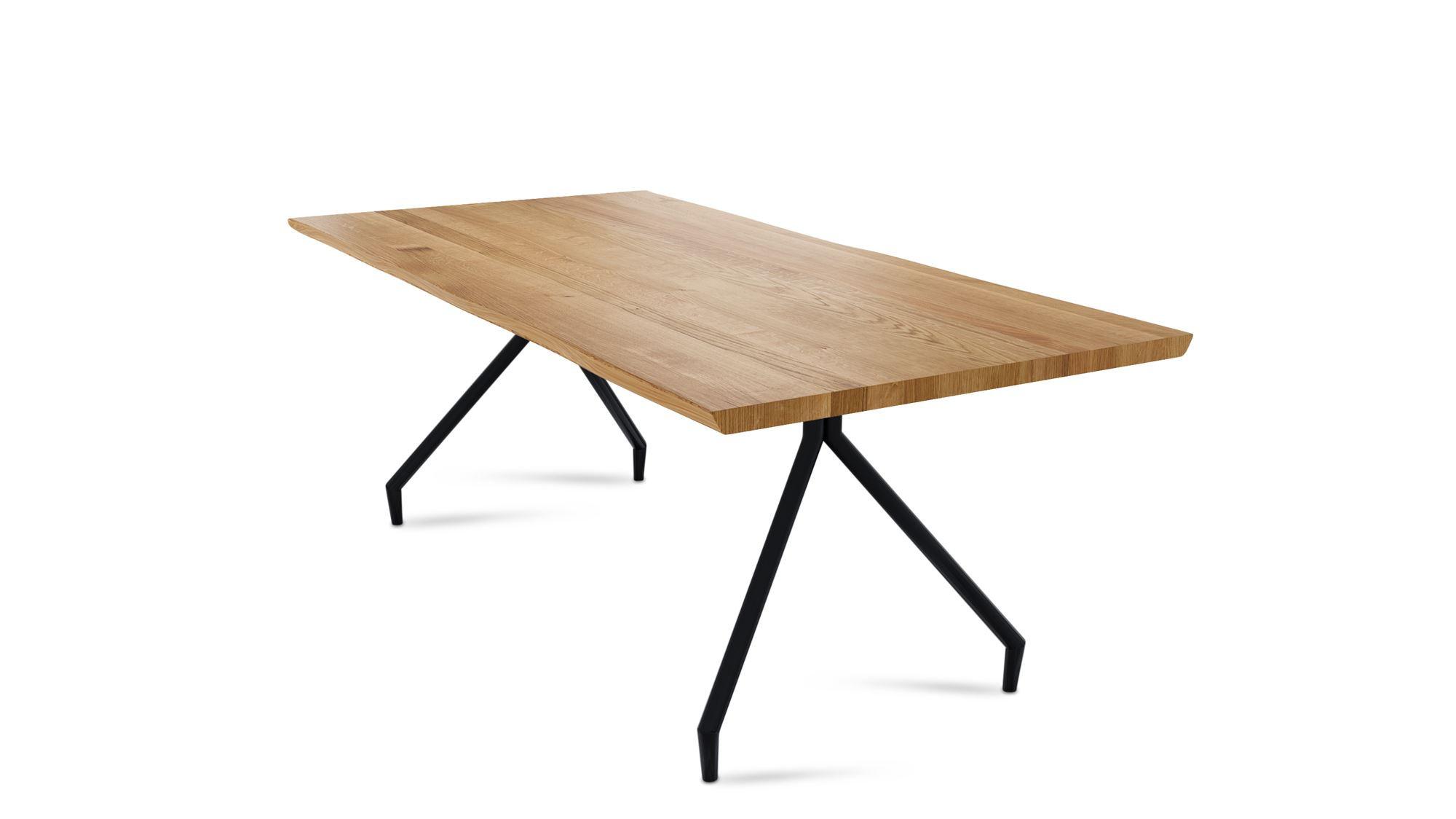 BAUMKANTENTISCH Daisie 7 220x76x100 Massivholztisch Wildeiche geölt - Wildeiche, Holz (220/76/100cm) - 58aufmkessel