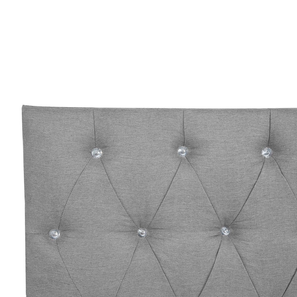 BOXSPRINGBETT 160/200cm Hellgrau Duchess - Hellgrau, Textil (160/200cm) - Beliani