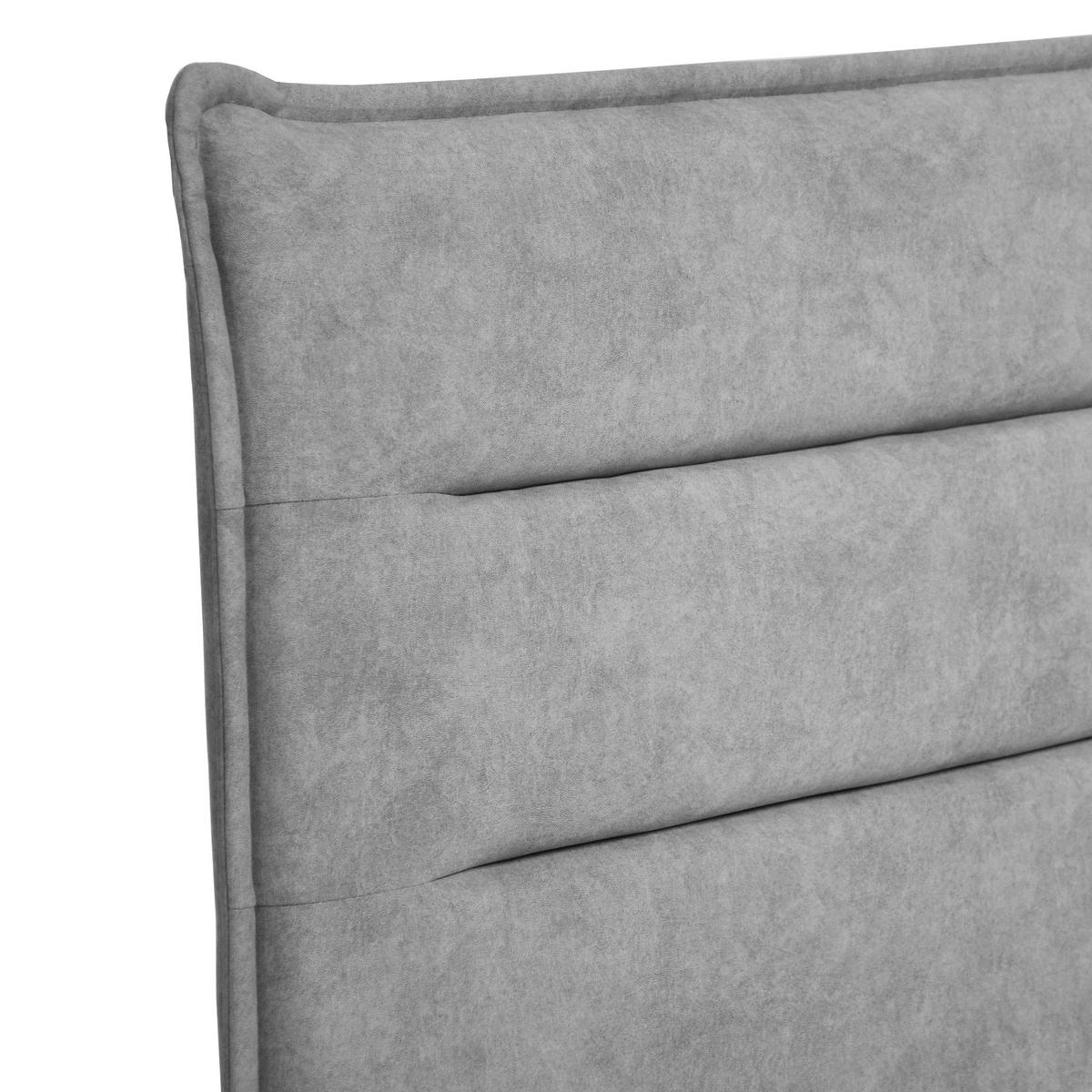 POLSTERBETT Mane, ohne Bettkasten, 160x200 cm, Velours-Stoff, Grau - Grau, Textil (160/200cm) - Beautysofa