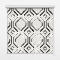 INNENROLLO - Fensterrollo - Rollo - 150x180 cm - Rautenillusion - Weiß, Kunststoff (150/180/0.5cm) - TULUP