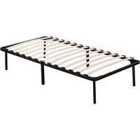 LATTENROST cadre à lattes + pieds pour matelas de 90 x 190 cm - 13 lattes Schwarz - Schwarz, Metall (190/90cm) - Habitat Garten