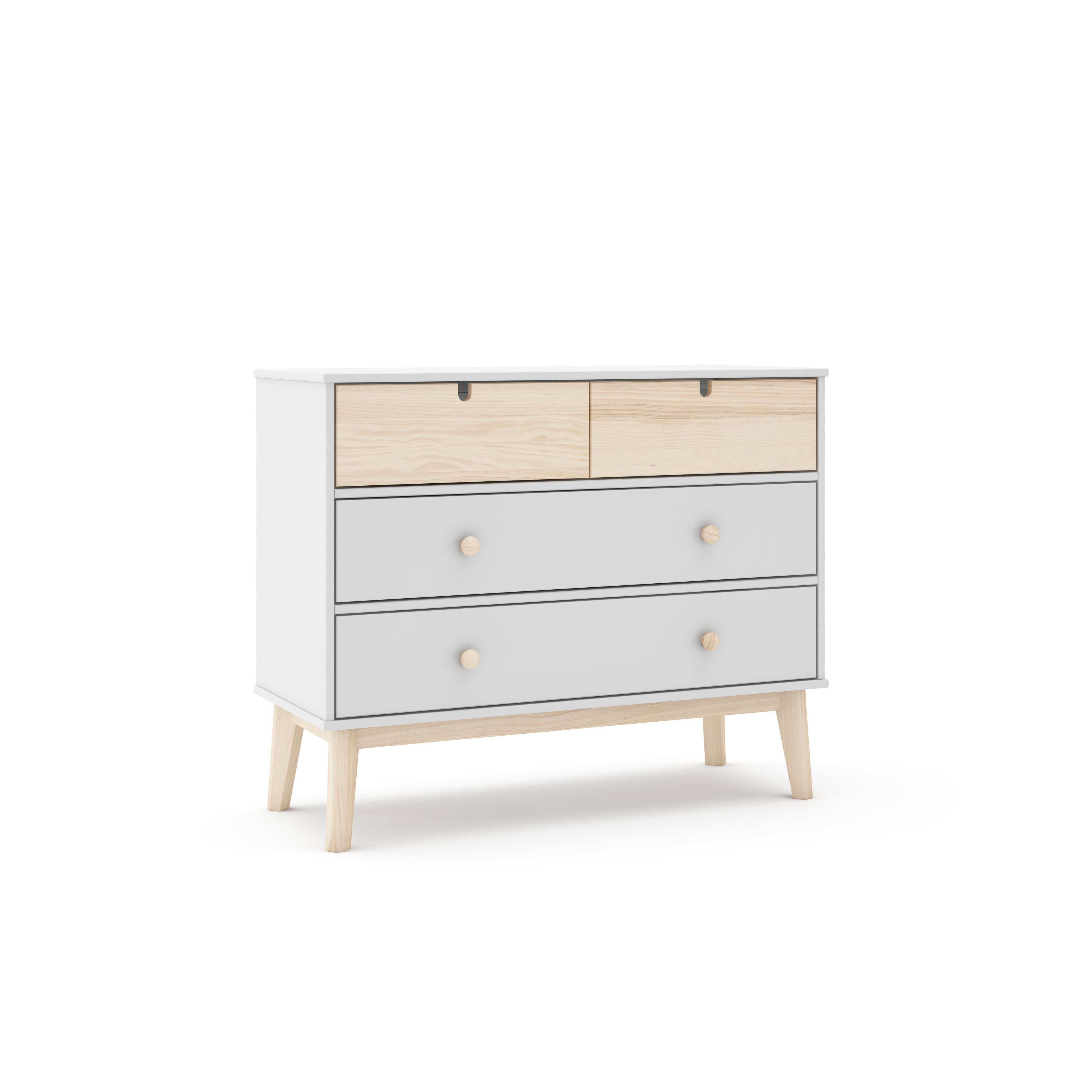 KOMMODE Estefania Weiß 100/40/81 cm - Weiß, Holz (40/81/100cm) - Calicosy