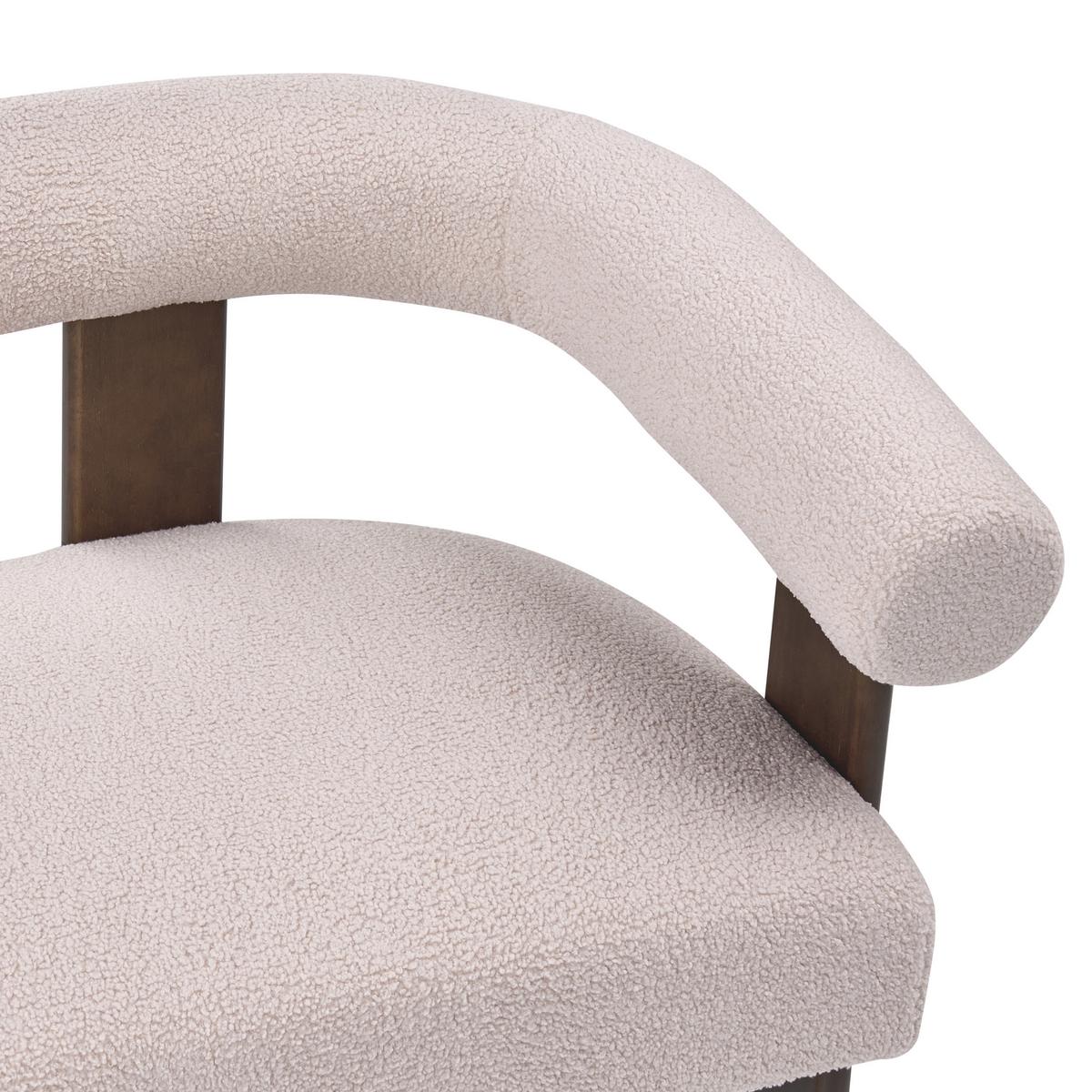 2-SITZER-SOFA Bouclé Dunkelbraun/Beige Ilbro - Beige, Textil (138/76/68cm) - Beliani