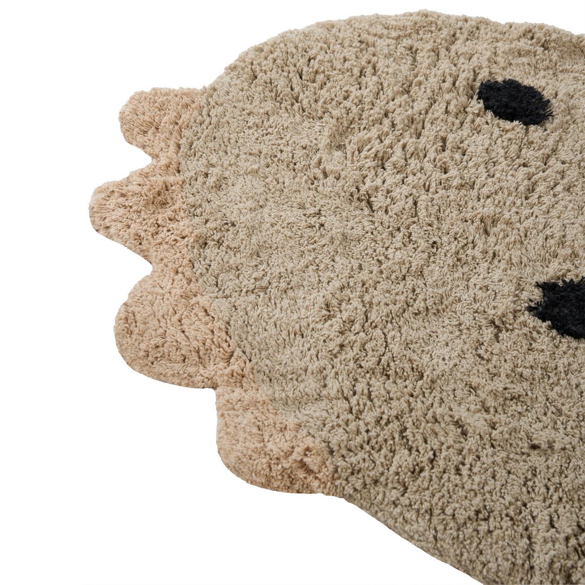 KINDERTEPPICH Hellbraun 80/120 cm Baumwolle Rexy - Hellbraun/Braun, Textil (80/120cm) - Beliani