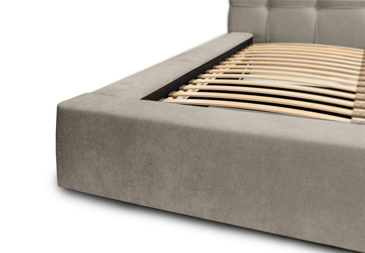 POLSTERBETT Antonio Stoff Ditra - Beige, Holzwerkstoff/Textil (160/200cm) - Fun Möbel
