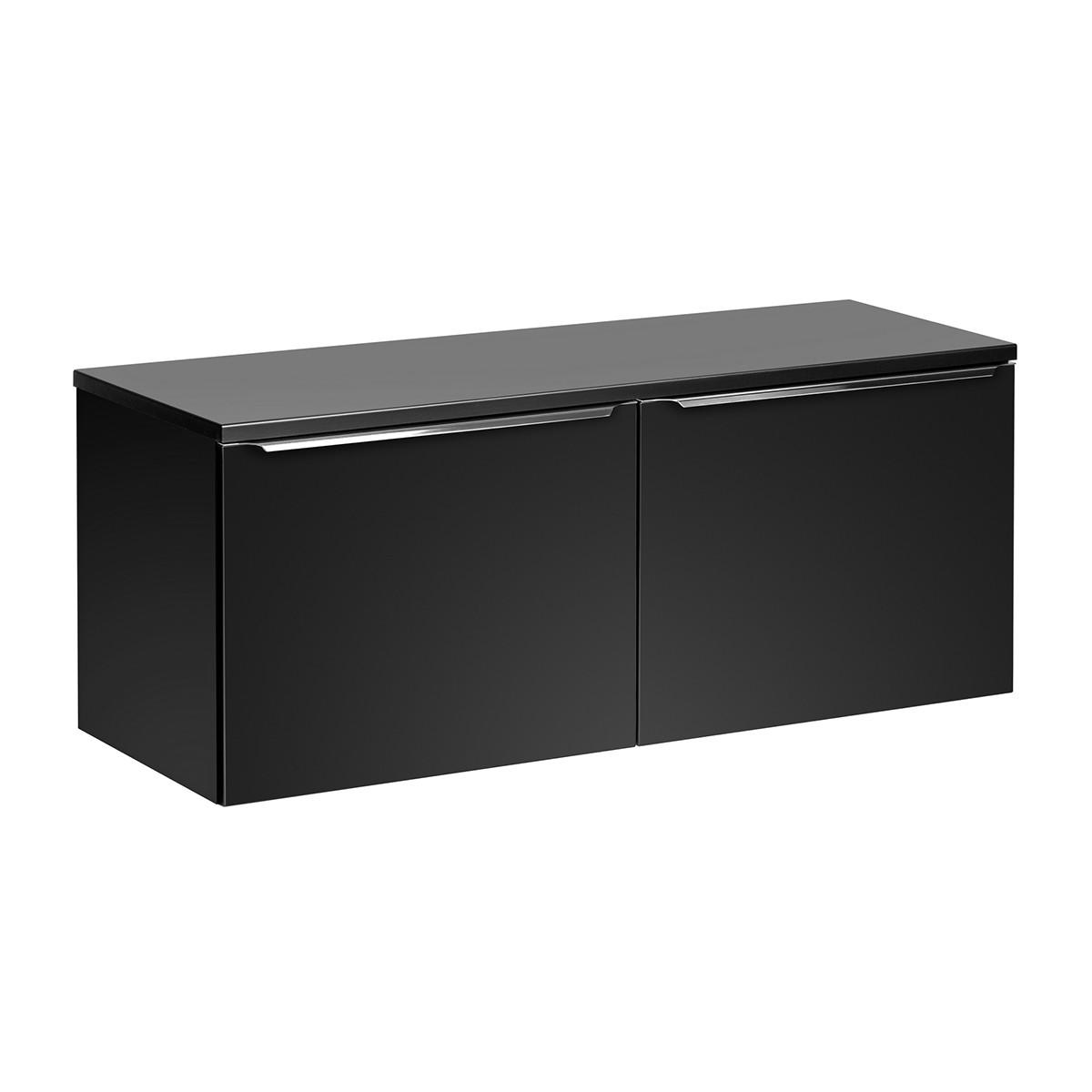 WASCHTISCHUNTERSCHRANK 120cm Éros Schwarz - Schwarz, Holzwerkstoff (120/48/46cm) - Petits-meubles