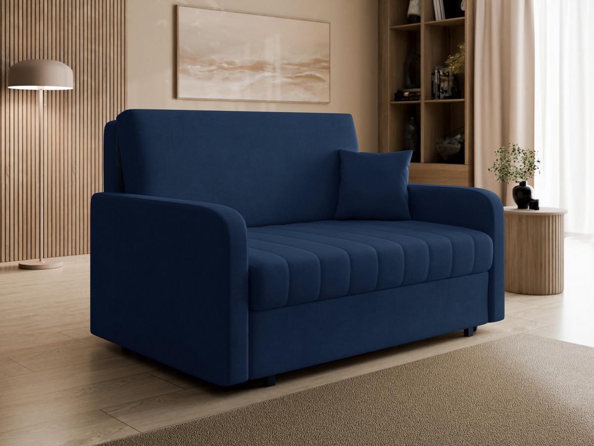 SCHLAFSOFA Viva Silk III - Schwarz/Dunkelblau, Holz/Textil (152/85/98cm) - MIRJAN24
