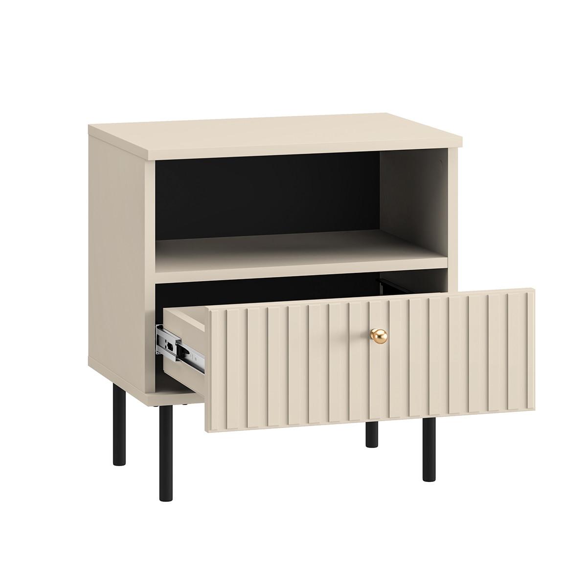 NACHTTISCH Nova Beige - Beige, Holzwerkstoff (50/53/34cm) - Petits-meubles
