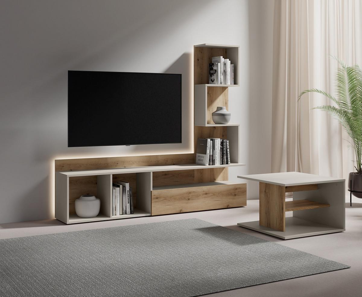 TV-SCHRANK Kaschmirbeige 180/156/33 - Kaschmir, Holzwerkstoff (180/156/33cm) - RAUMHIRSCH FURNITURE