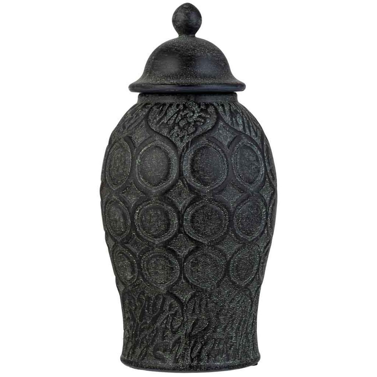 VASE aus Keramik, schwarz, 17x33cm - Schwarz, Keramik (33cm) - Wanderlust