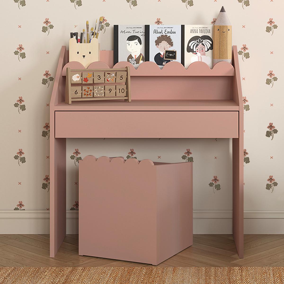SCHREIBTISCH Book Nook Rose - Pink, Holzwerkstoff (71/76/33cm) - Petits-meubles