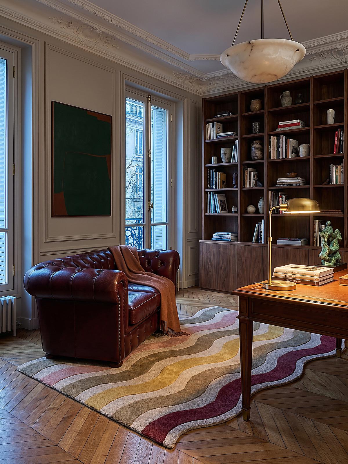 WOLLTEPPICH handgetuftet MONNOW, Wellenstreifen, Natur-Rot, 140 x 200 cm - Beige, Textil (140/200cm) - KADIMA DESIGN