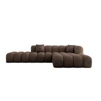 ECKSOFA Ottomane Rechts OLEA-L2 - 289x176x71 cm Braun - Schwarz/Braun, Holzwerkstoff/Kunststoff (289/176cm) - ALTDECOR