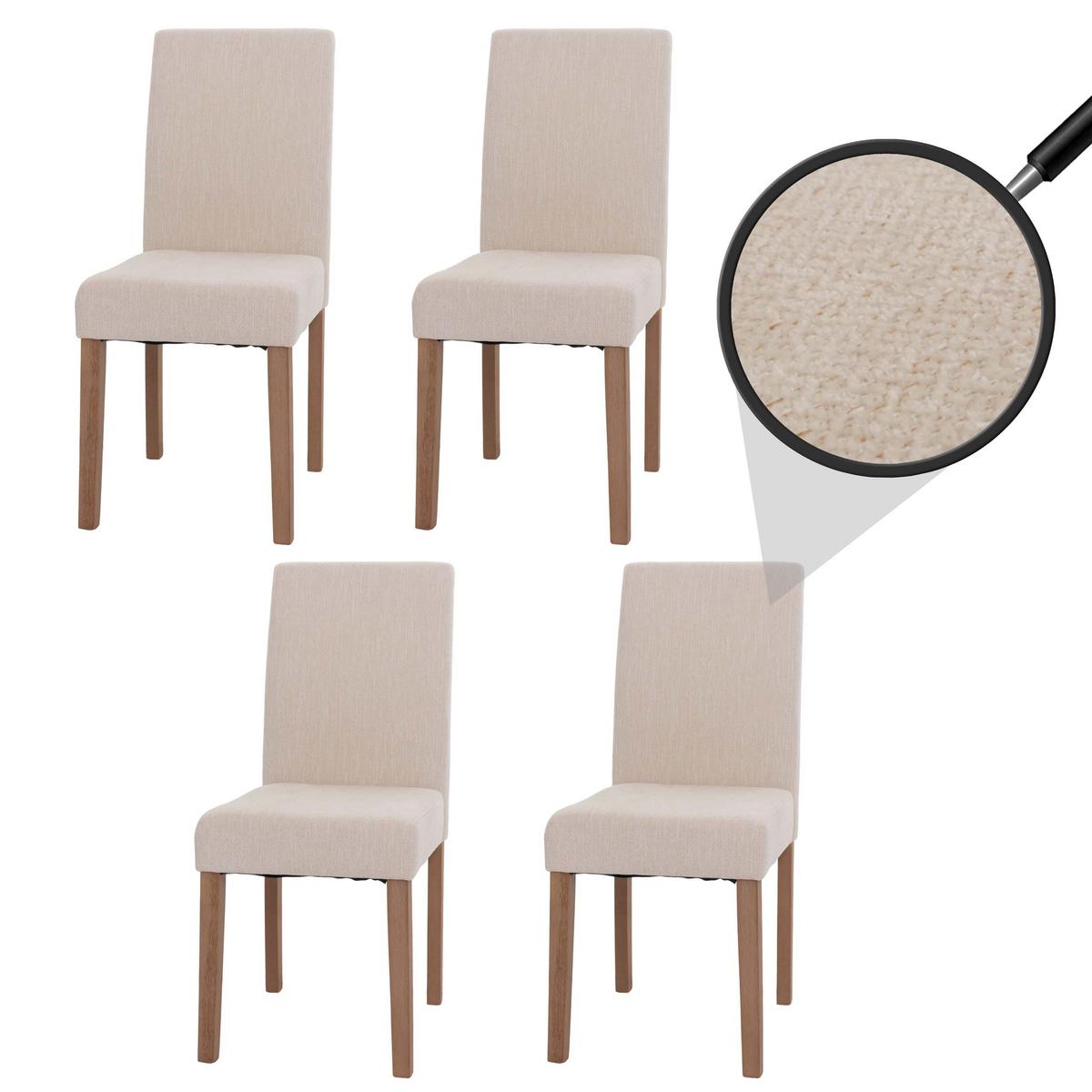 ESSZIMMERSTUHL Cremeweiß 4er-Set - Weiß, Textil (42/90/50cm) - MCW