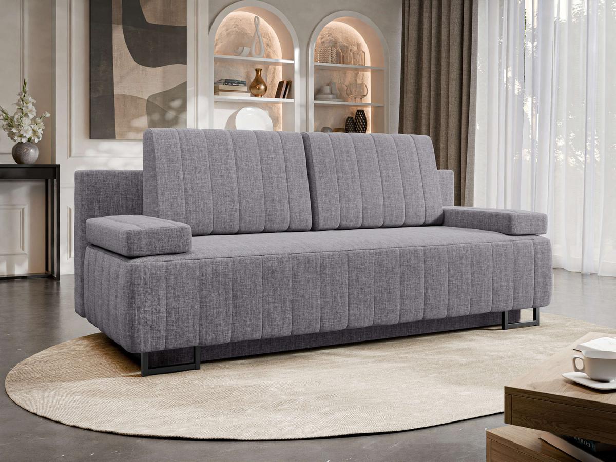 SCHLAFSOFA Laguna - Schwarz/Grau, Holz/Textil (200/90/90cm) - MIRJAN24