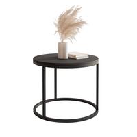 COUCHTISCH 50 cm rund Schwarz, Schwarz Gestell - Schwarz, Holzwerkstoff (50/50/42cm) - Idohome