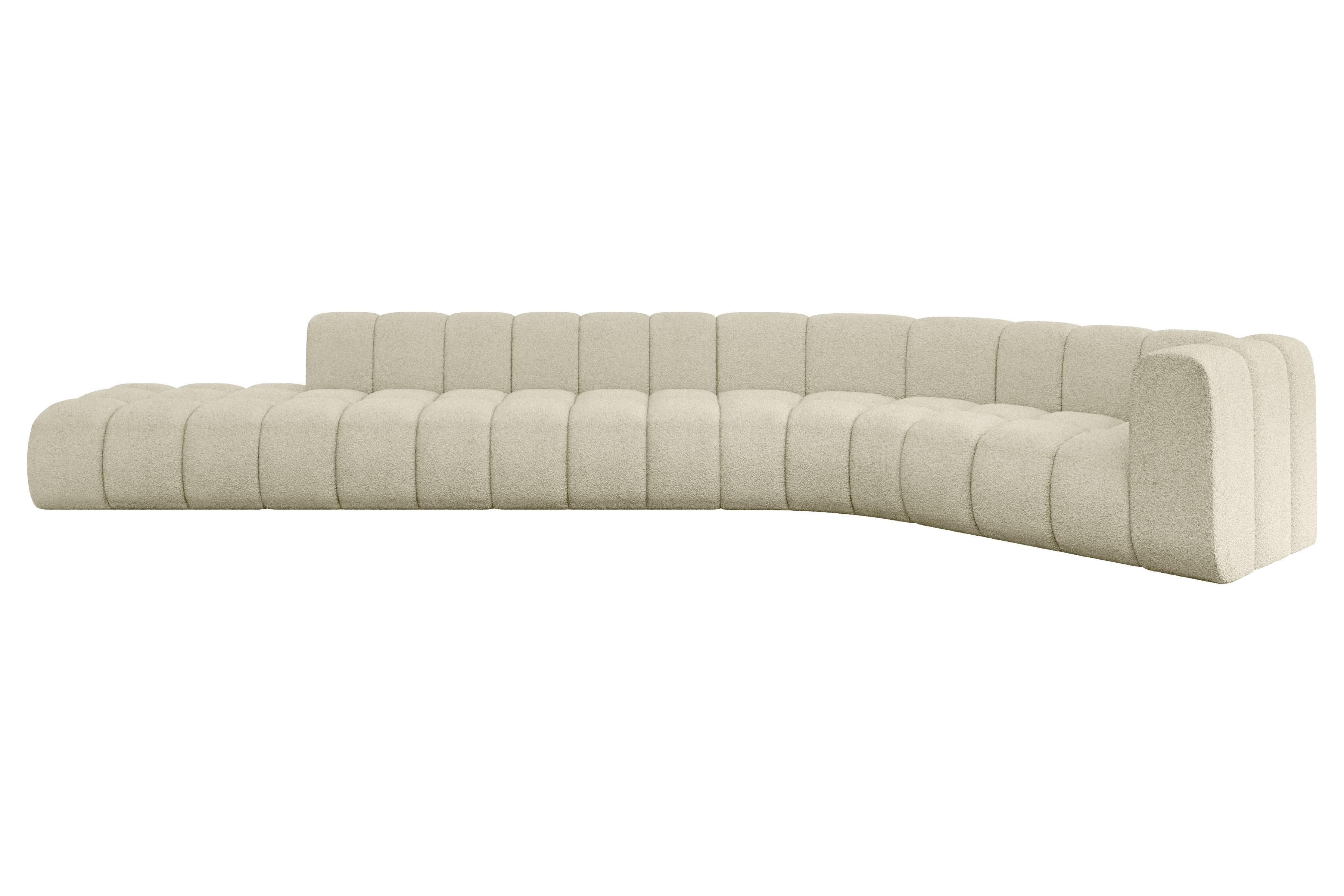 ECKSOFA modulares Sofa Tilmo-L2 - 490x194x70 cm Beige - Beige, Holzwerkstoff/Textil (490/194cm) - ALTDECOR