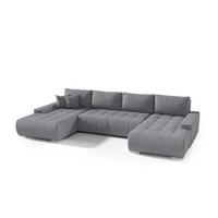 WOHNLANDSCHAFT Vogar In Aston - Dunkelgrau, Holzwerkstoff/Textil (350/85/185cm) - Fun Möbel