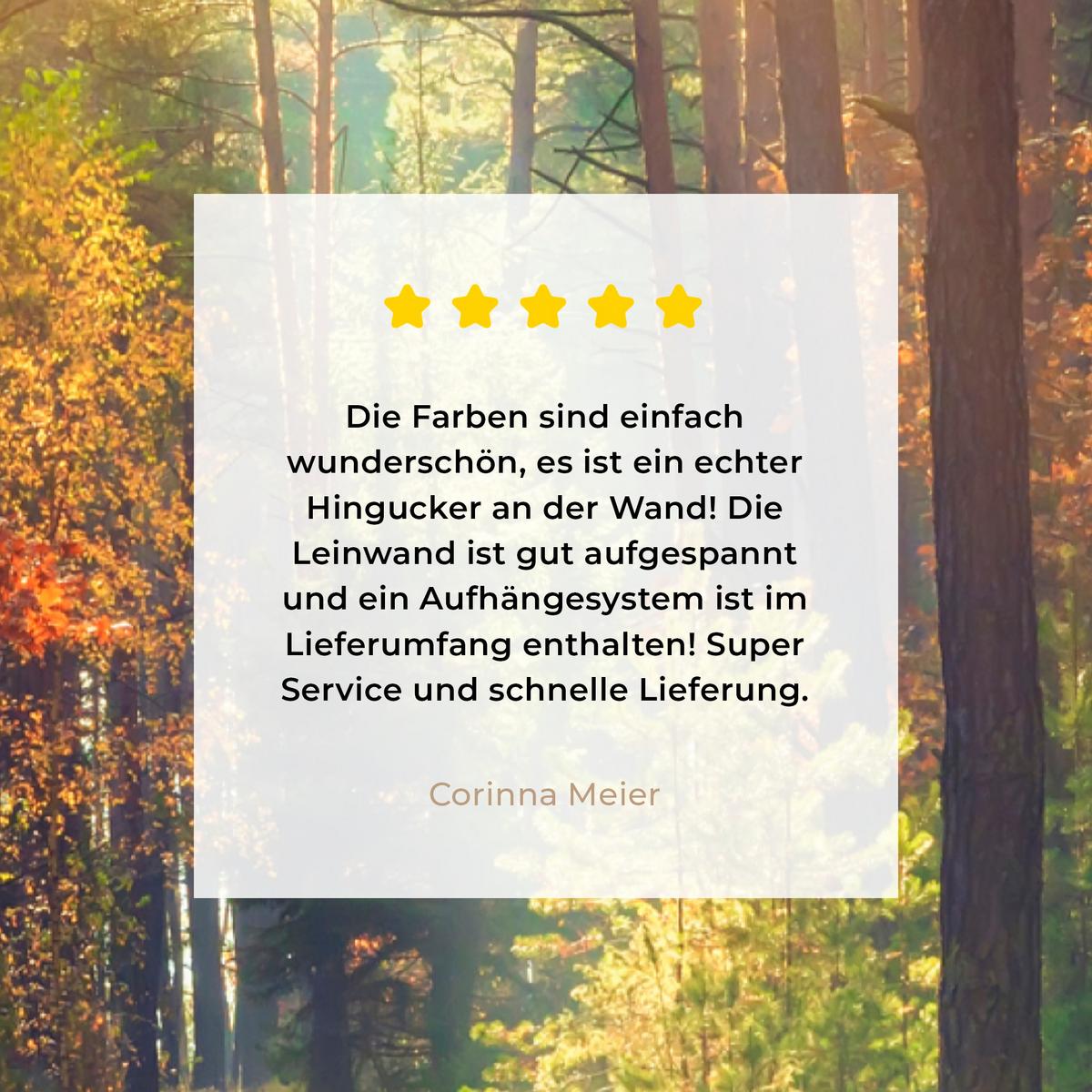 LEINWANDBILD Wald - Herbst - Bäume Deko XXL 80x120 cm - Dunkelgrün, Textil (80/120cm) - MuchoWow