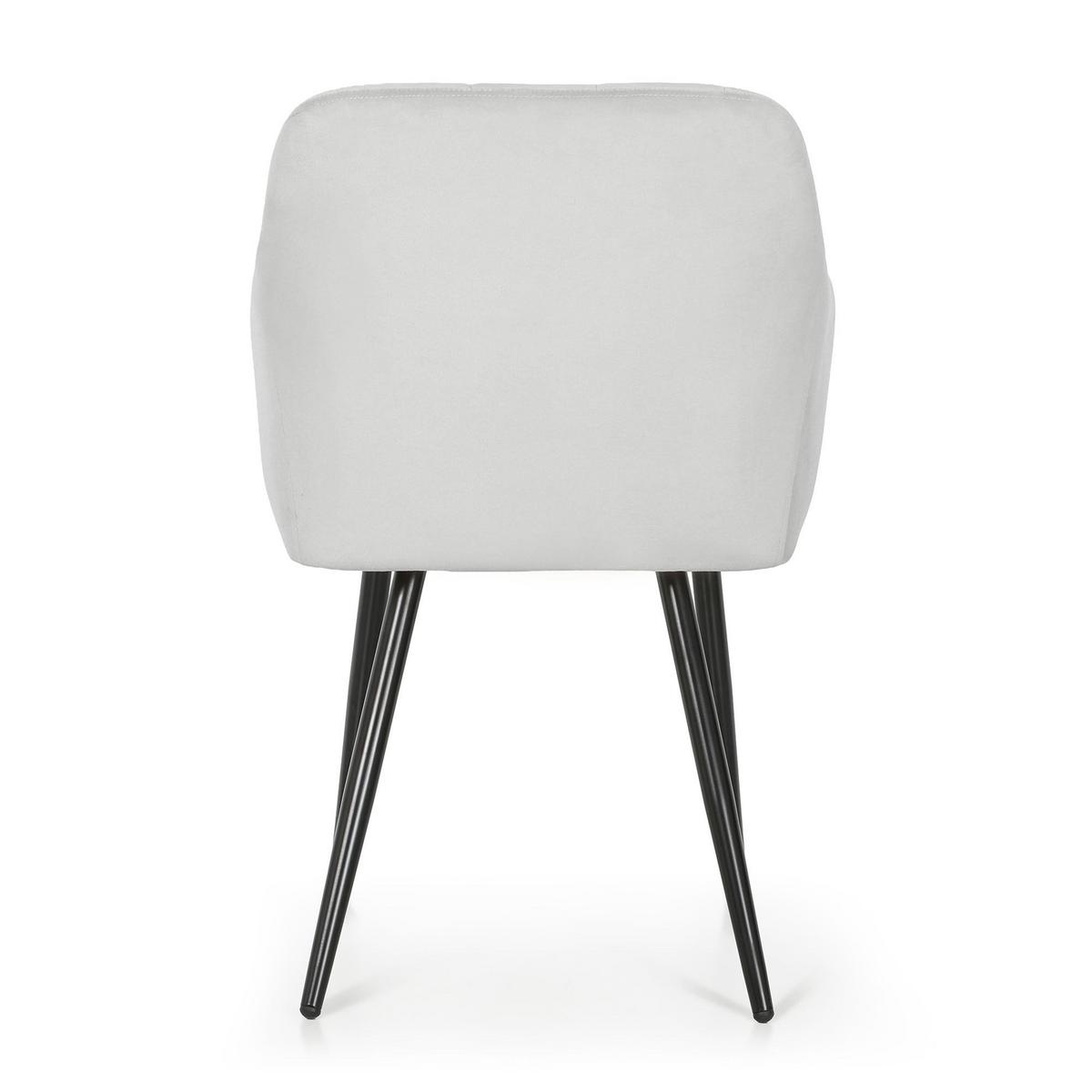 POLSTERSTUHL 6er Set, Metallbeine Grau 54/82/58 - Grau, Textil (54/82/51cm) - RAUMHIRSCH FURNITURE