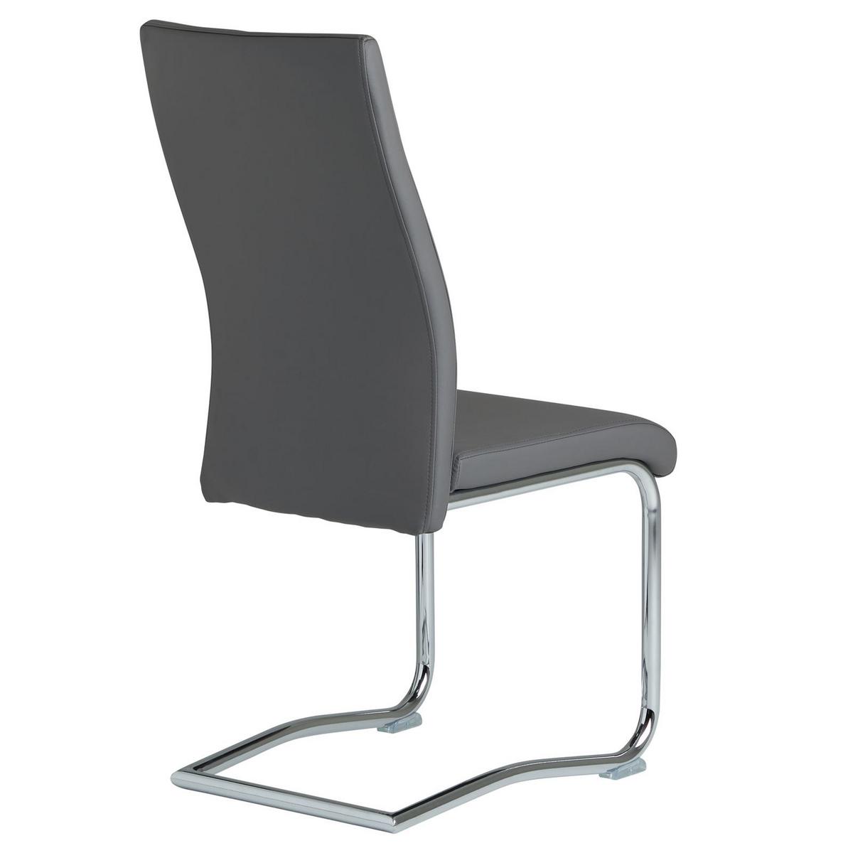ESSZIMMERSTUHL LOANO 4er-Set dunkelgrau - Dunkelgrau, Textil (42/98/60cm) - CARO-Möbel