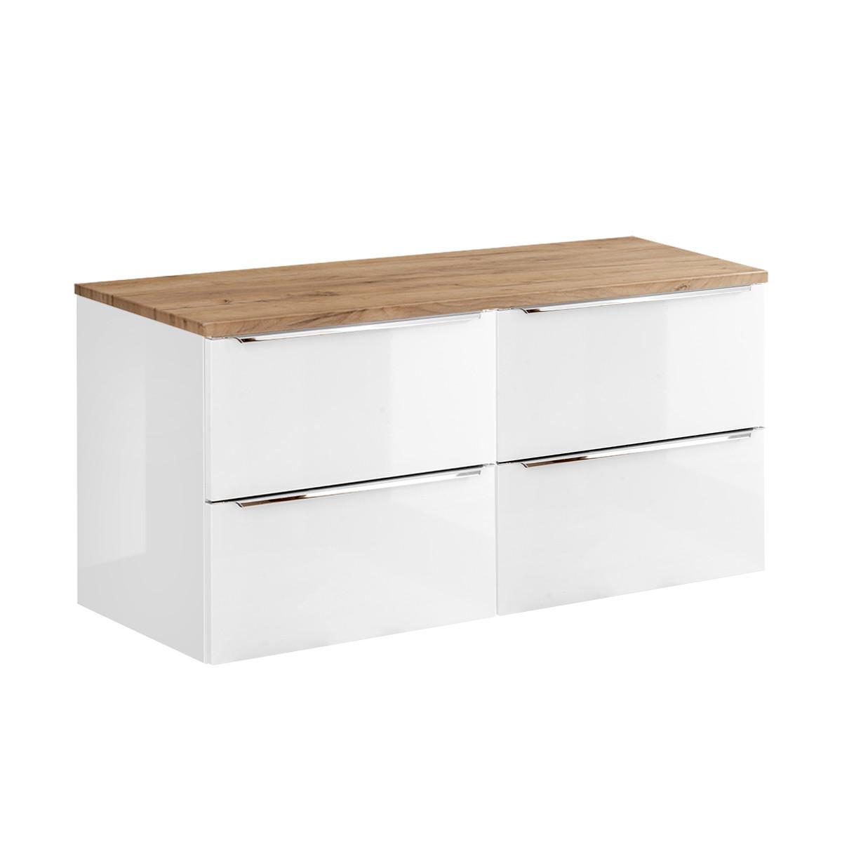 WASCHTISCHUNTERSCHRANK 120.4cm April Weiß - Weiß, Holzwerkstoff (120.4/59/46cm) - Petits-meubles