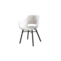 STUHL ZAJA Cremeweiß Microfaser (1er-Set) - Beige/Weiß, Textil (57/82/59cm) - KAWOLA