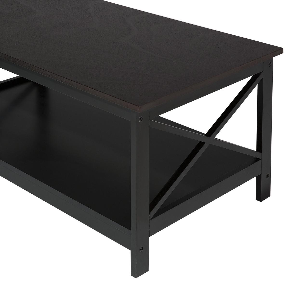 COUCHTISCH schwarz rechteckig 55/100 cm Foster - Schwarz, Holzwerkstoff (55/100/45cm) - Beliani
