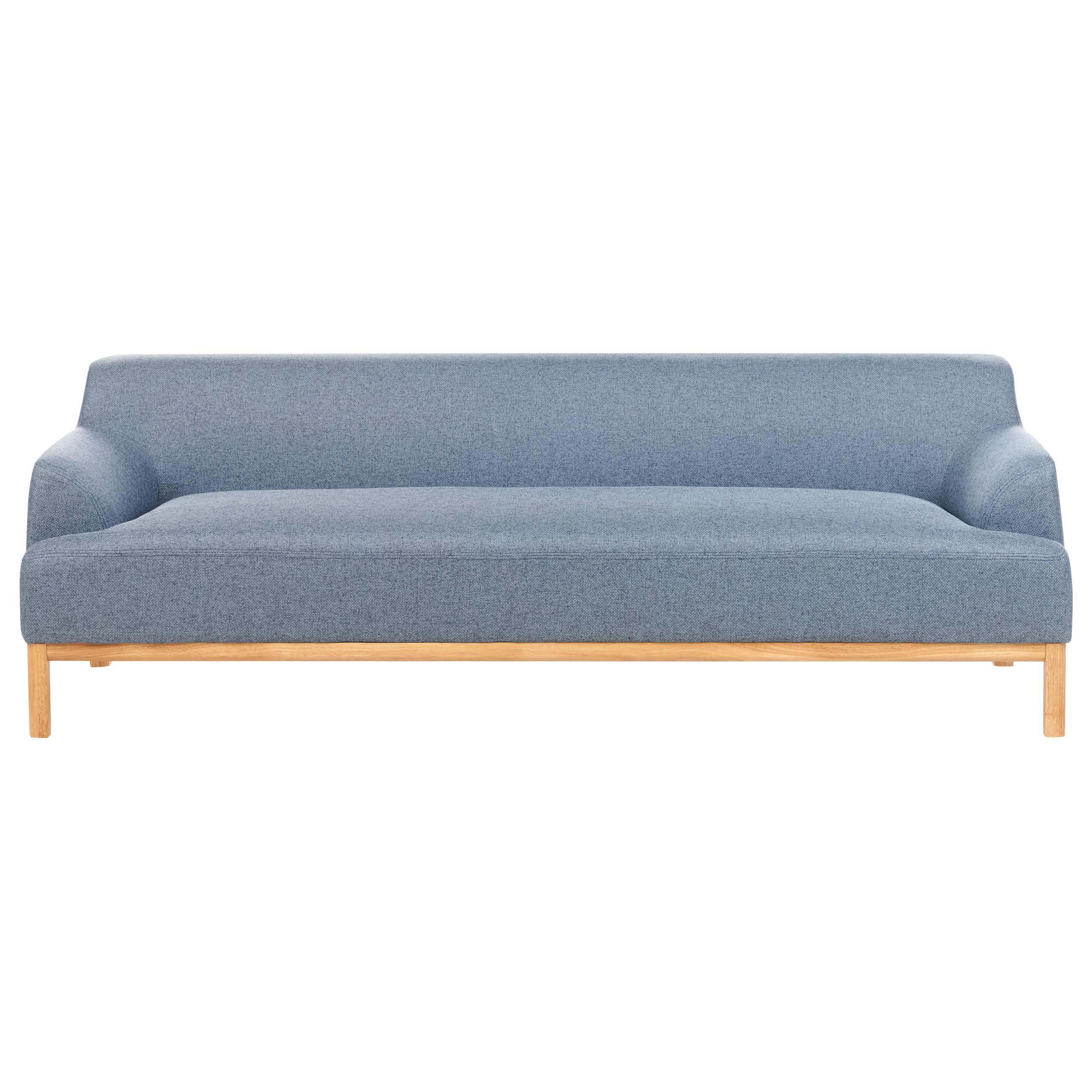 3-SITZER-SOFA Stoff Blau Sosjo - Blau, Textil (219/74/83cm) - Beliani