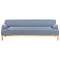 3-SITZER-SOFA Stoff Blau Sosjo - Blau, Textil (219/74/83cm) - Beliani