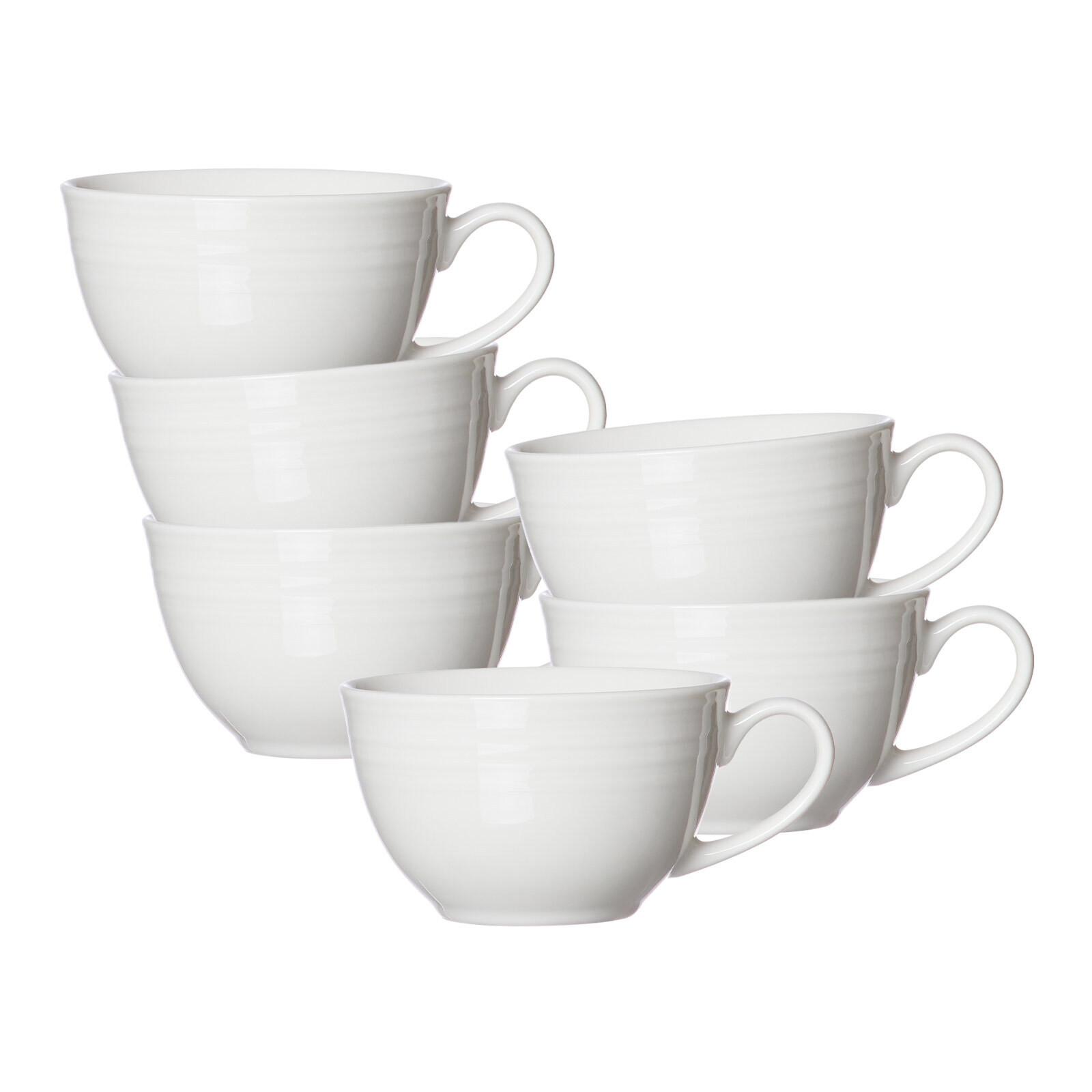 KAFFEETASSEN Levi Weiß 220 ml 6er Set - Weiß, Keramik (0.22L) - Ritzenhoff Breker