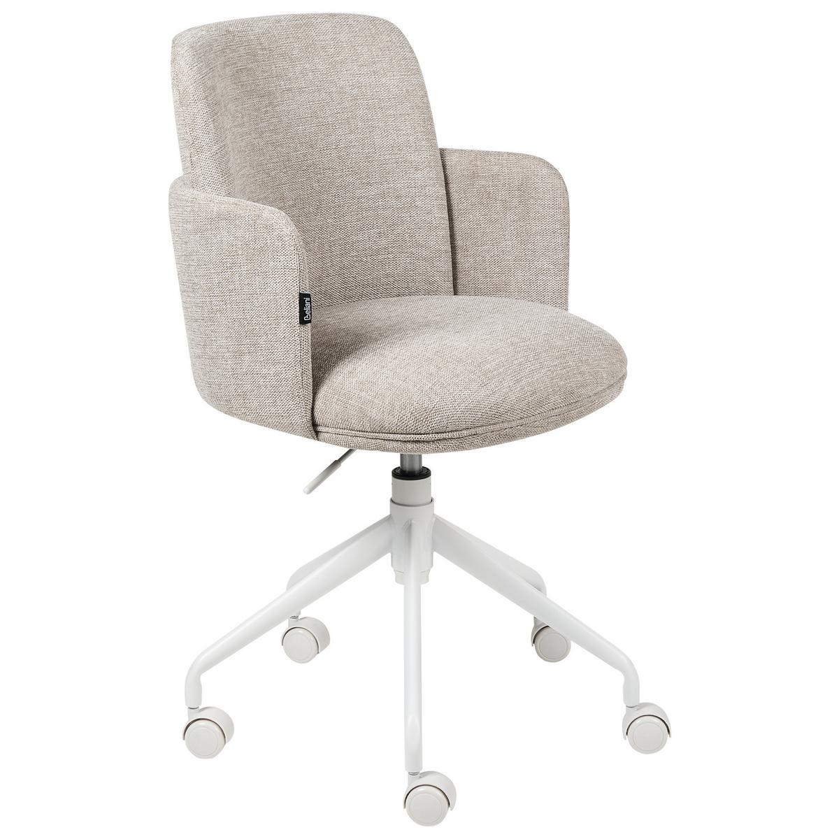 BÜROSTUHL Beige Dryden - Beige/Weiß, Textil (60/84/60cm) - Beliani