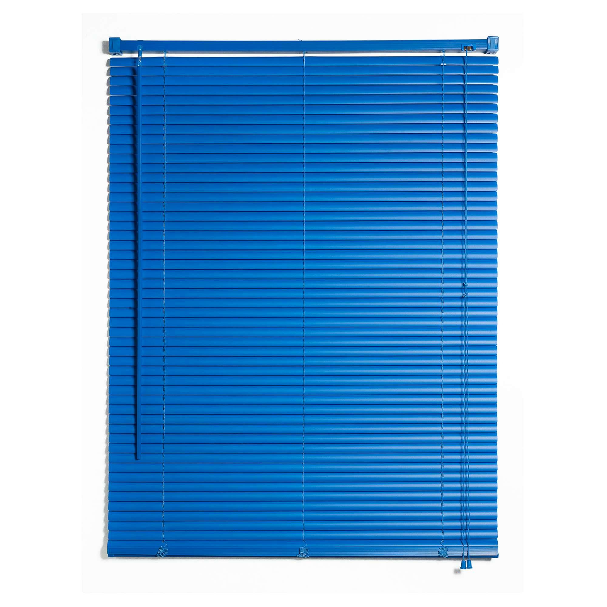 JALOUSIEN vinyl venetianische mit Blau Zugschnur 45x130 - Blau, Kunststoff (45cm) - STORESDECO