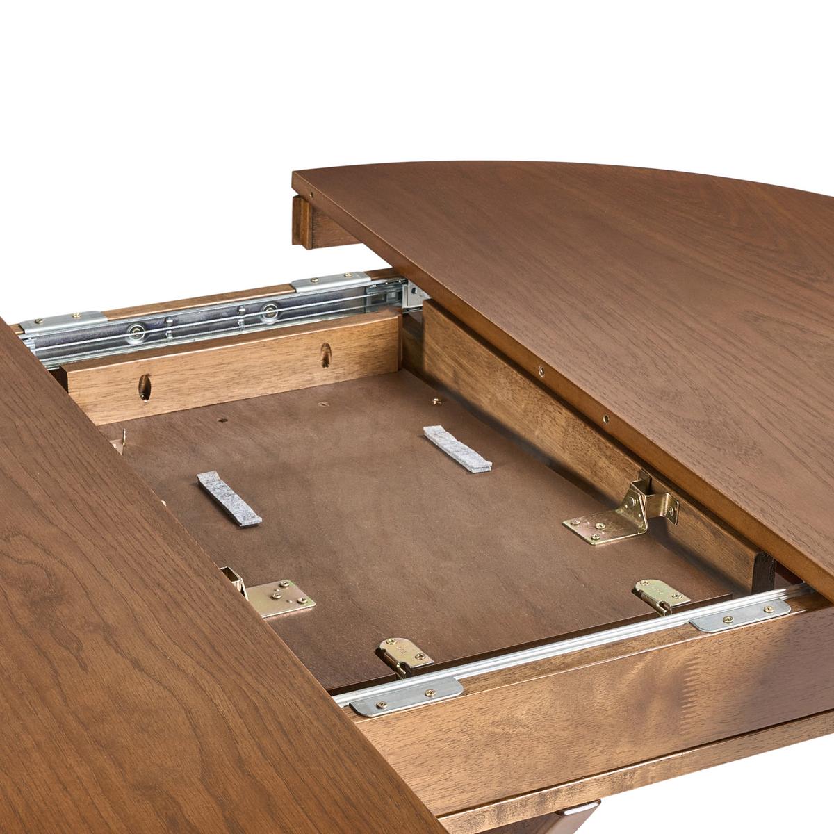 ESSTISCH ausziehbar Dunkle Eiche 107-137/107 cm Tymis - Braun, Holzwerkstoff (107/107/76cm) - Beliani