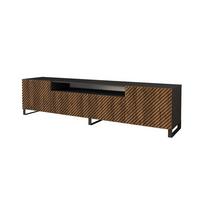 LOWBOARD ZENO-S 200x53x41 cm -Schwarz / Katania - Eiche Wotan/Schwarz, Holzwerkstoff (200/53/41cm) - ALTDECOR