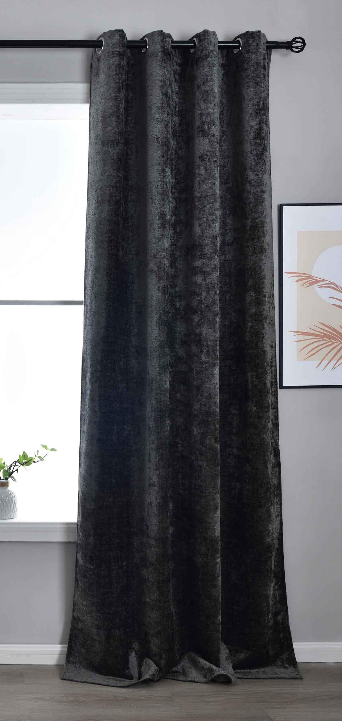 VORHANG NÜRNBERG HxB 245x135 cm Dunkelgrau - Dunkelgrau, Textil (135/245/245cm) - Gardinenbox