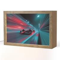 NACHTTISCHLAMPE Rennwagen - Rot - Geschwindigkeit 30x20 cm - Türkis, Holzwerkstoff (8/30/20cm) - OnlyWow