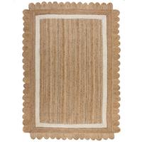 JUTETEPPICH handgewebt PLYM, geometrisch, Braun-Beige, 160 x 230 cm - Braun, Naturmaterialien (230/160cm) - KADIMA DESIGN