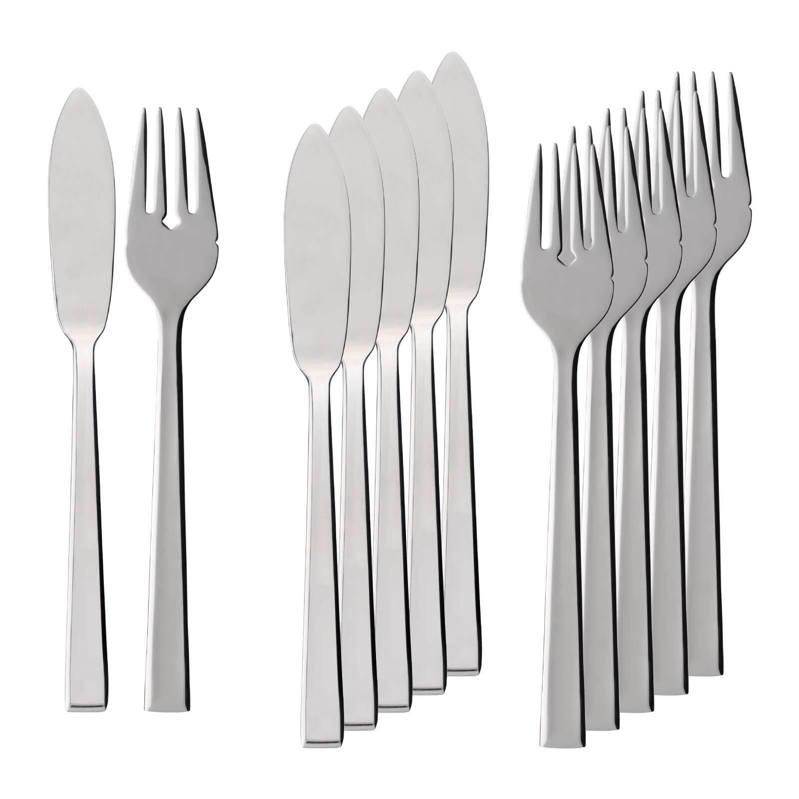 FISCHBESTECK Victor silber 12-tlg. - Silberfarben, Metall - Villeroy & Boch