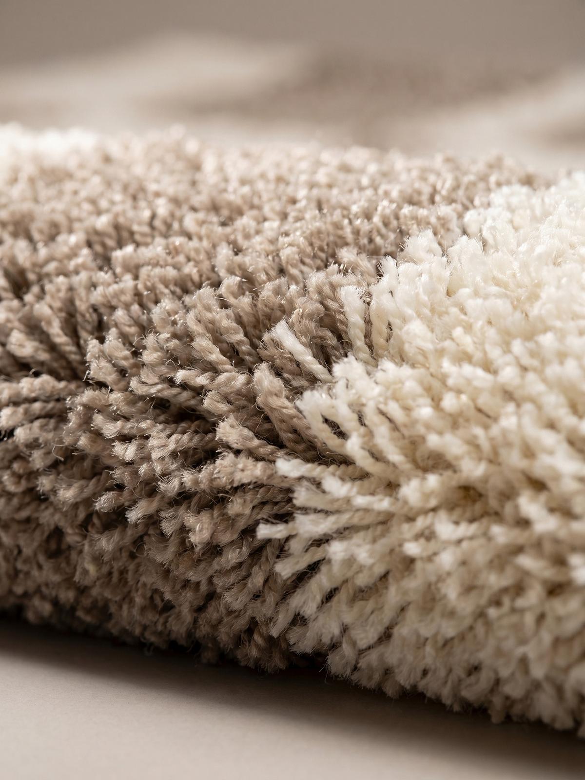 HOCHFLORTEPPICH WERFEN, kariert, Beige, 80 x 250 cm - Beige, Textil (80/250cm) - KADIMA DESIGN