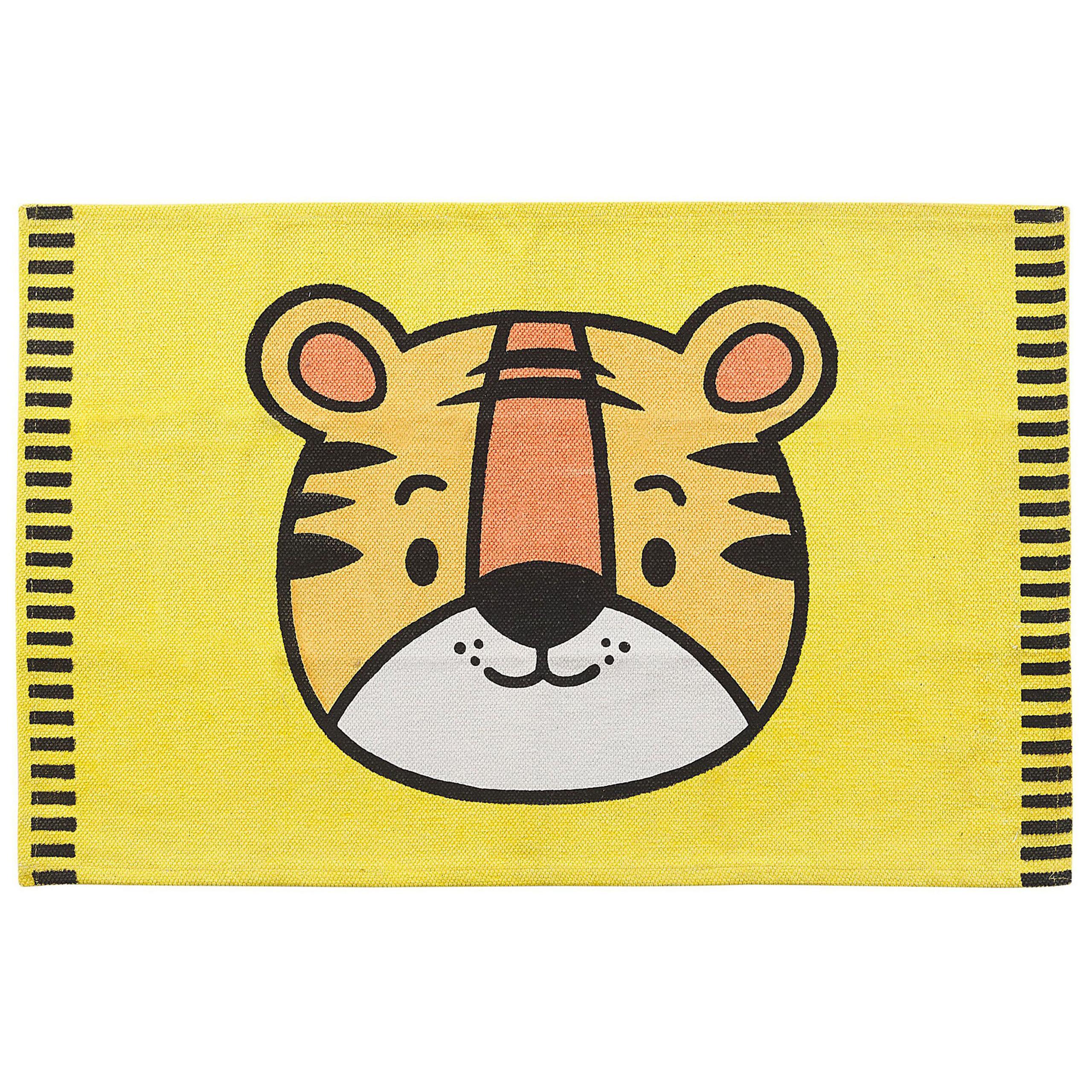 KINDERTEPPICH Ranchi 90/60 cm - Gelb, Textil (60/90cm) - Beliani