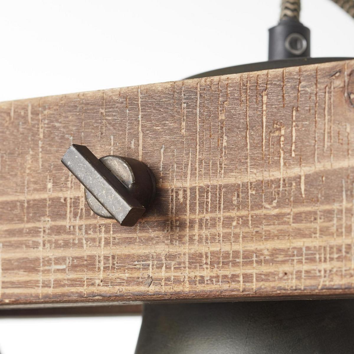 PENDELLEUCHTE Decca 85872/46 - Schwarz, Holz (20/51/115cm) - Brilliant