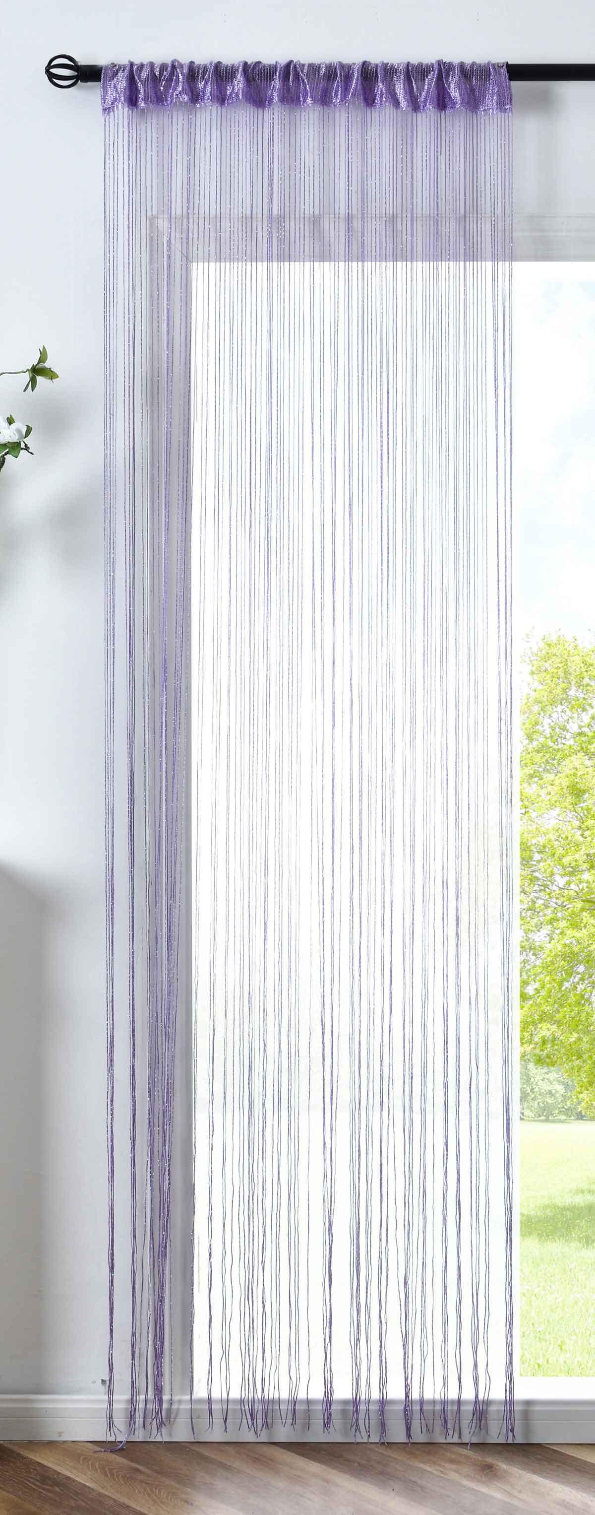 FADENGARDINE Shanghai HxB 230x100 cm Flieder Lurex - Lila, Textil (100/230cm) - Gardinenbox