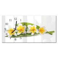 WANDUHR aus Glas 60x30 cm - Blumen - Gelb, Glas (60/30/0.4cm) - TULUP